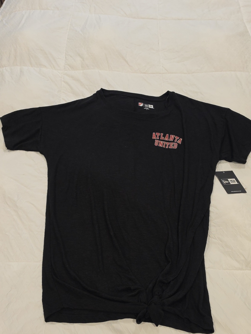 New Era Black Atlanta United Tee with Logo After Back